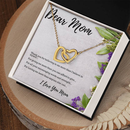 Gift For Mom - Mother'S Day Gift - Birthday Gift - Interlocking Hearts Symbolize Never-Ending Love Interlocking Hearts Necklace