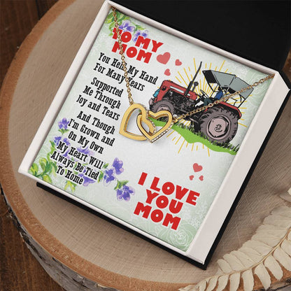 Farmer'S Mom- Interlocking Heart Necklace Interlocking Hearts Necklace