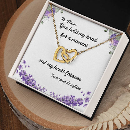 You Held My Hand For Moment Necklace Interlocking Hearts Necklace