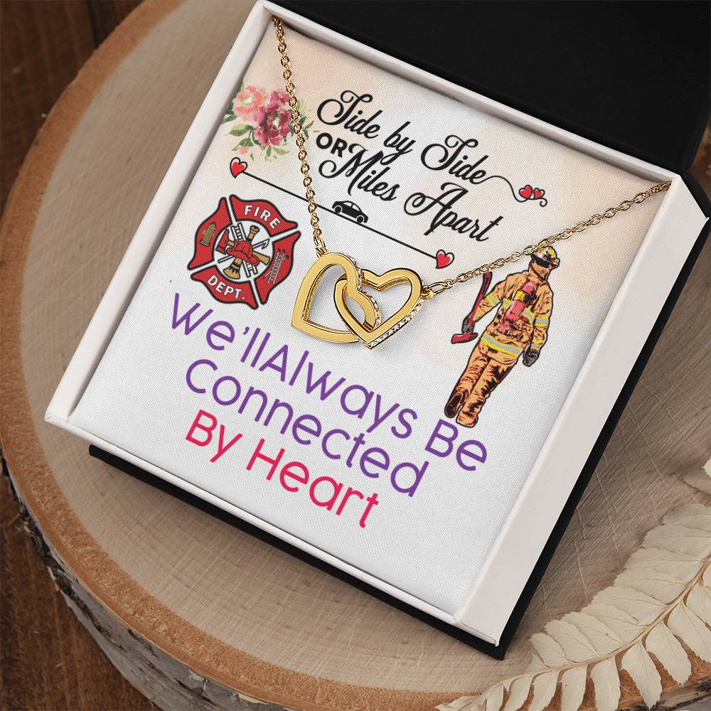 Firefighter'S Girlfriend- Interlocking Heart Necklace Interlocking Hearts Necklace