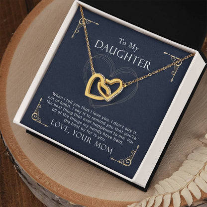 Collection Daughter - The Best By Far Is You - Interlocking Hearts Necklace
