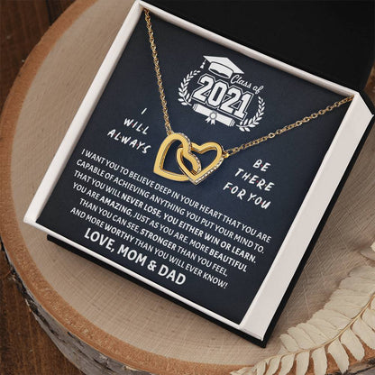 Be There For You Interlocking Hearts Necklace