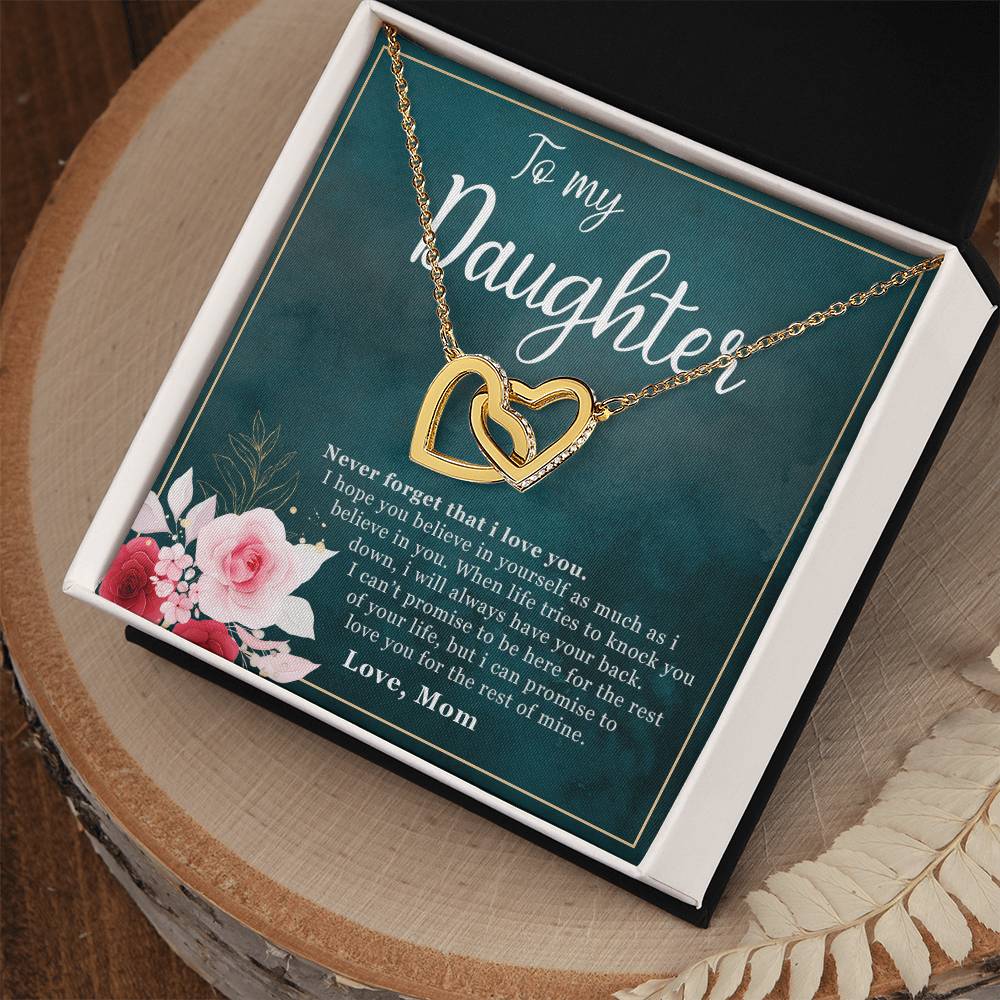 Daughter'S Gift - Never Forget That I Love You - Interlocking Hearts Interlocking Hearts Necklace