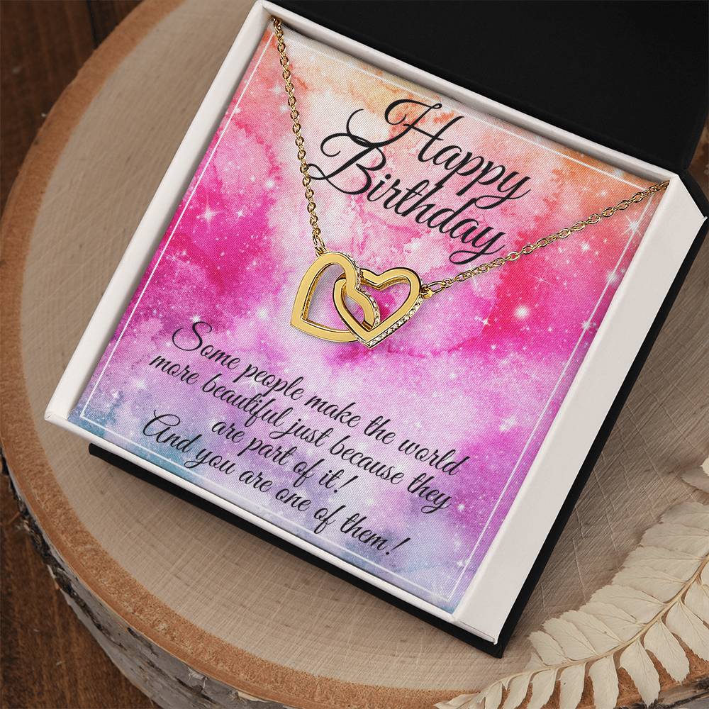 Two Hearts Necklace Interlocking Hearts Necklace