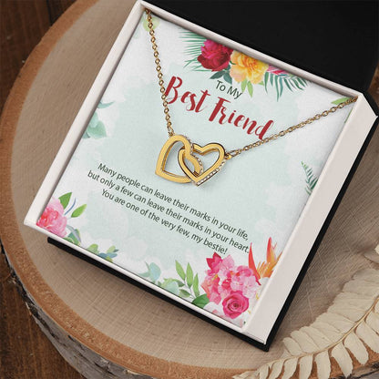 Best Friend Double Hearts Necklace Interlocking Hearts Necklace