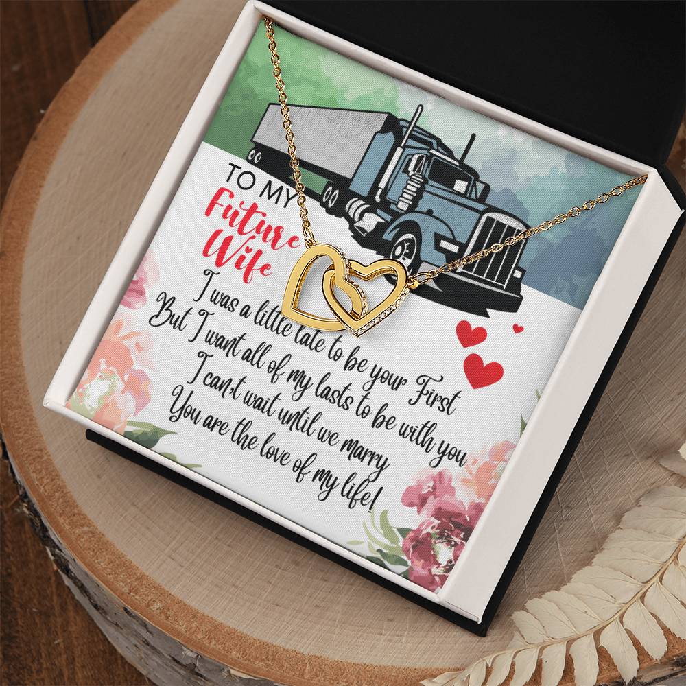 Trucker'S Future Wife - Interlocking Heart Necklace Interlocking Hearts Necklace