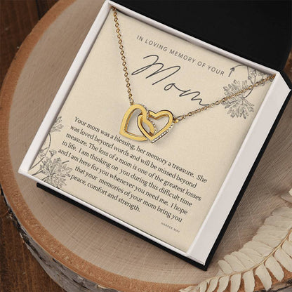 15 Loss Of Mother Interlocking Hearts Necklace