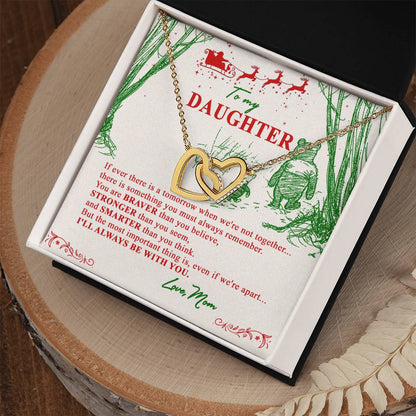 Christmas Gift To My Daughter From Mom Interlocking Hearts Necklace