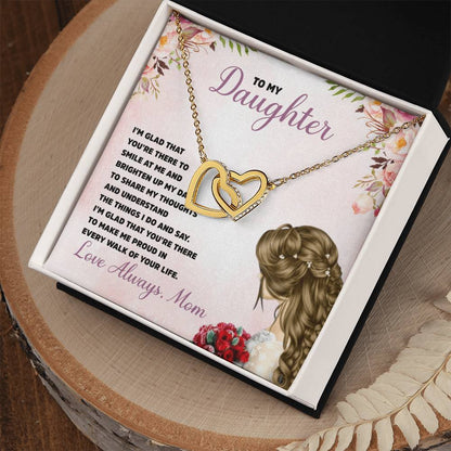 A Special Gift For Daughter Interlocking Hearts Necklace