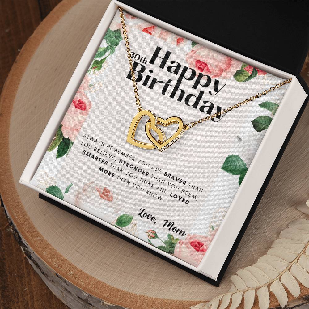 30Th Birthday Gifts For Daughter Necklace For Daughter 3 Decade Jewelry 30 Years Old 30Th Birthday Gift Necklace Jewelry Gift For Daughter Interlocking Hearts Necklace