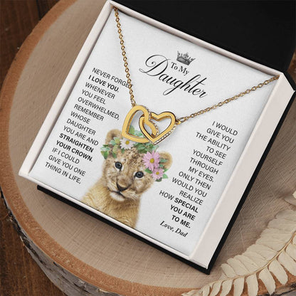 Daughter - How Special You Are To Me- Necklace Interlocking Hearts Necklace