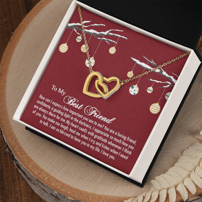 Best Friend Gift Jewelry Friend - Necklace Interlocking Hearts Necklace