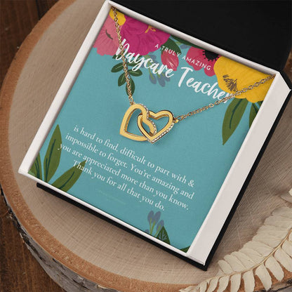 Daycare Teacher Gift For Daycare Provider Gifts Daycare Thank You Gifts Preschool Teacher Gift Thank You Gift Daycare Interlocking Hearts Necklace