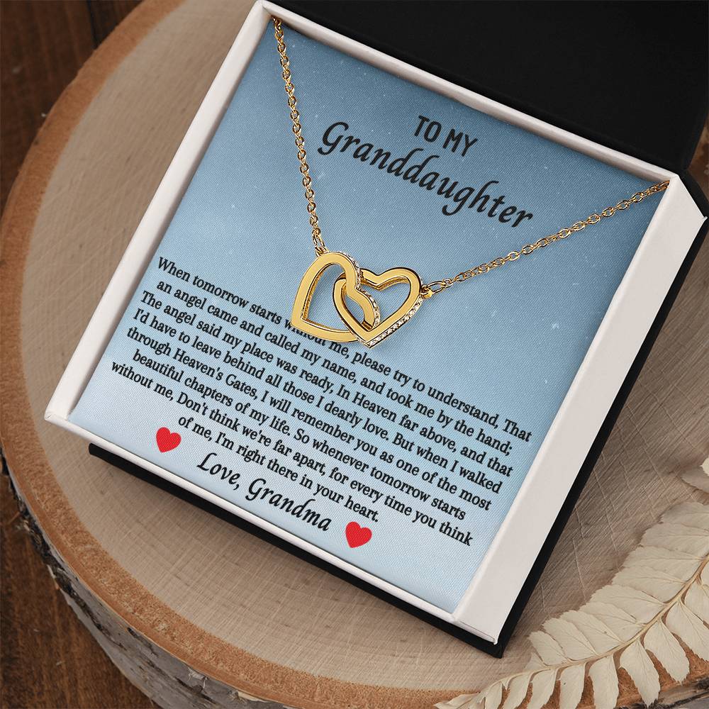 Tomorrow Without Me Love Necklace Interlocking Hearts Necklace