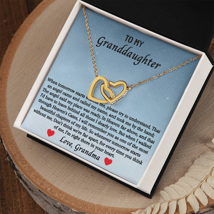 Tomorrow Without Me Love Necklace Interlocking Hearts Necklace