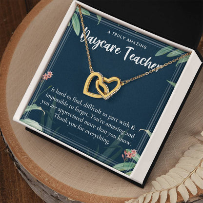 Daycare Teacher Gift For Daycare Provider Gifts Daycare Thank You Gifts Preschool Teacher Gift Thank You Gift Daycare Interlocking Hearts Necklace