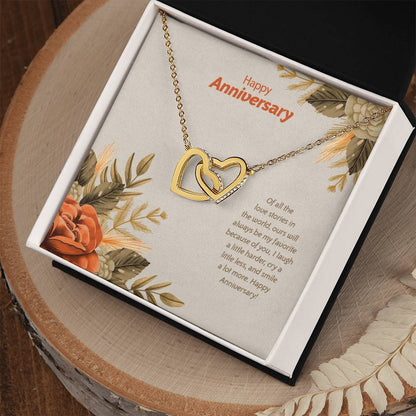 Anniversary Edition My Favorite Love Story - Interlocking Hearts Necklace