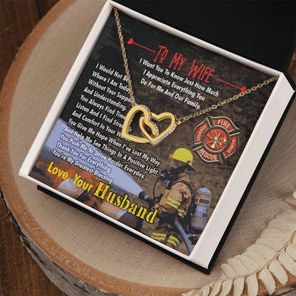 Firefighter'S Wife - Interlocking Heart Necklace Interlocking Hearts Necklace