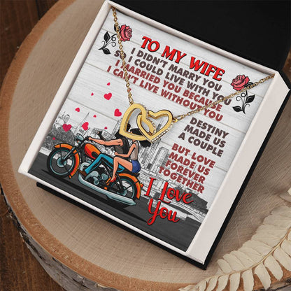 Biker'S Wife - Interlocking Heart Necklace Interlocking Hearts Necklace