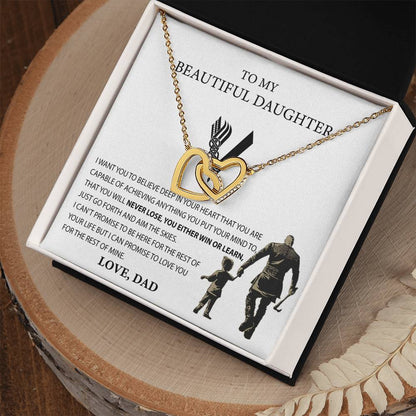 Best Gift For Daughter From Dad Necklace Gift For Daughter From Dad Viking Style Interlocking Heart Necklace For Daughter Interlocking Hearts Necklace