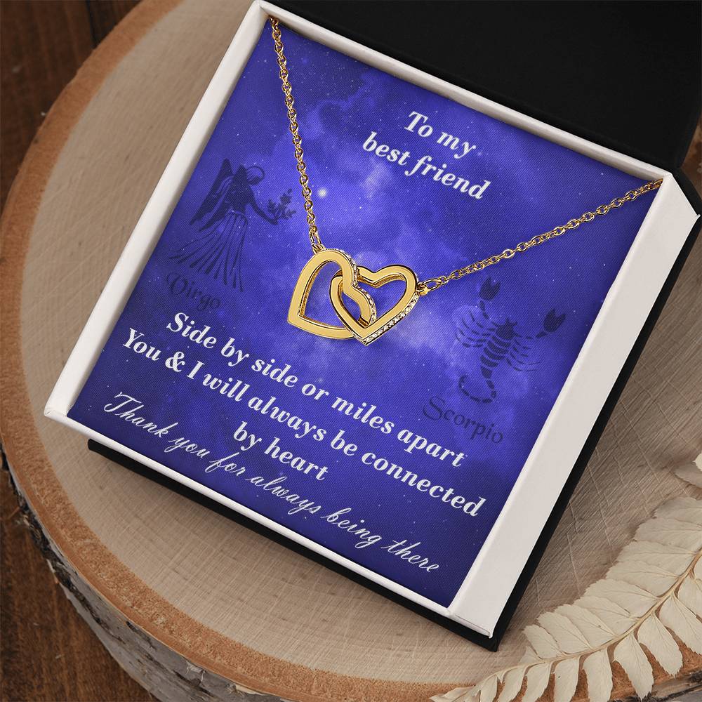 Virgo To Scorpio Best Friend Interlocked Hearts Necklace Interlocking Hearts Necklace