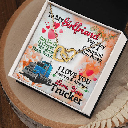 Trucker'S Girlfriend - Interlocking Heart Necklace Interlocking Hearts Necklace