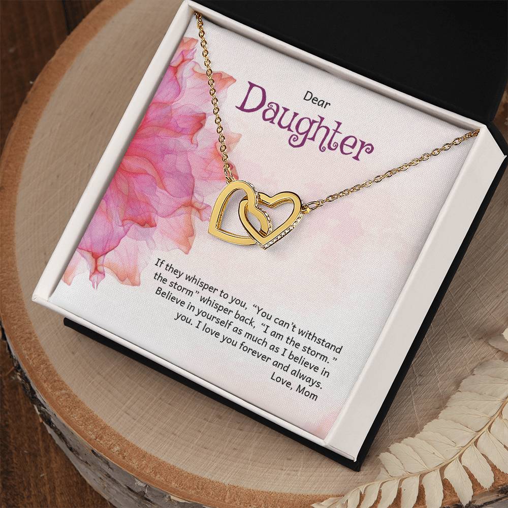 Two Hearts Interlocking Necklace For Daughter Interlocking Hearts Necklace