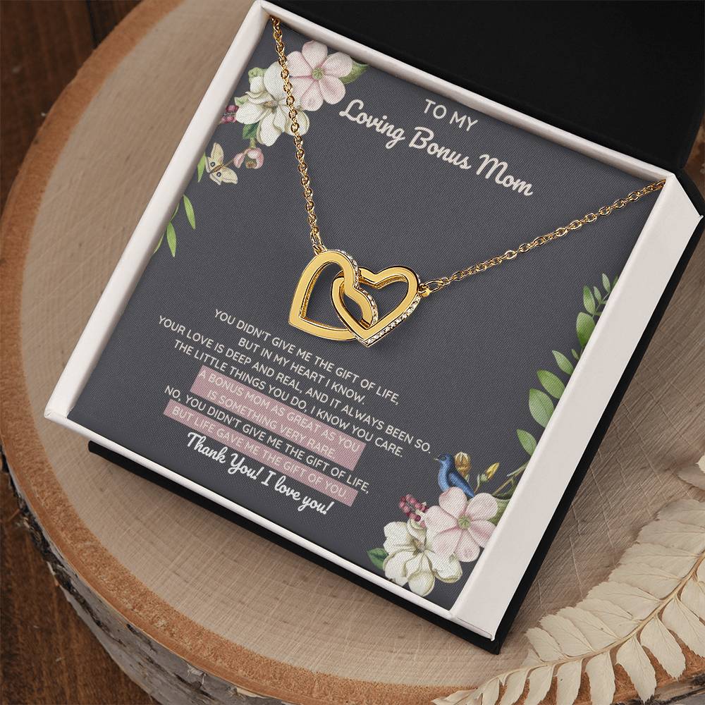 Bonus Mom Gift Of You Interlocking Heart Necklace Night Interlocking Hearts Necklace