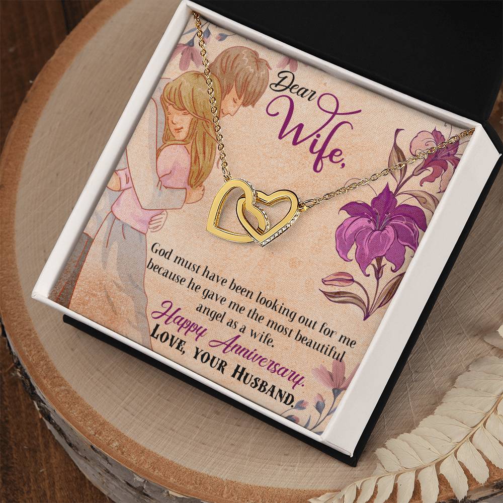 Dear Wife Interlocking Hearts Necklace