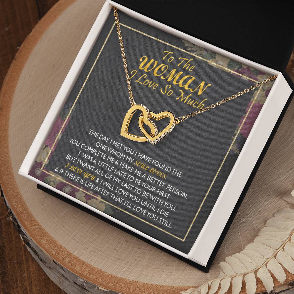 To The Woman I Love - Interlocking Hearts - Interlocking Hearts Necklace