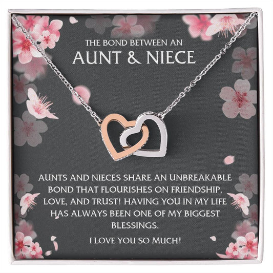 Aunt-Niece Interlocking Hearts Necklace Aunt-Niece Gift Personalized Aunt-Niece Jewelry Aunt-Niece Aunt Jewelry Custom Gift For Aunt