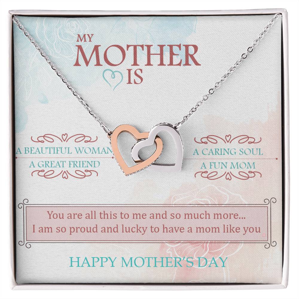 You Are The World To Me And More - Interlocked Hearts Interlocking Hearts Necklace