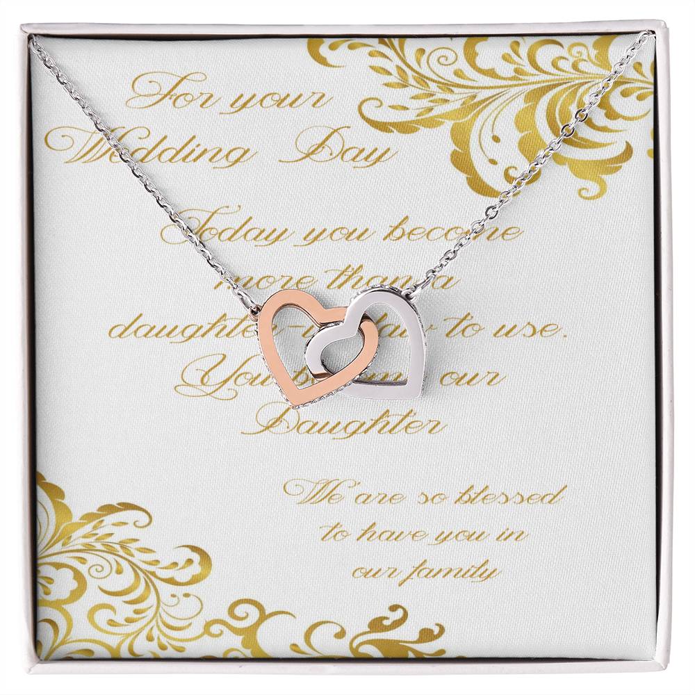 Daughter-In-Law Wedding Interlocking Hearts Necklace