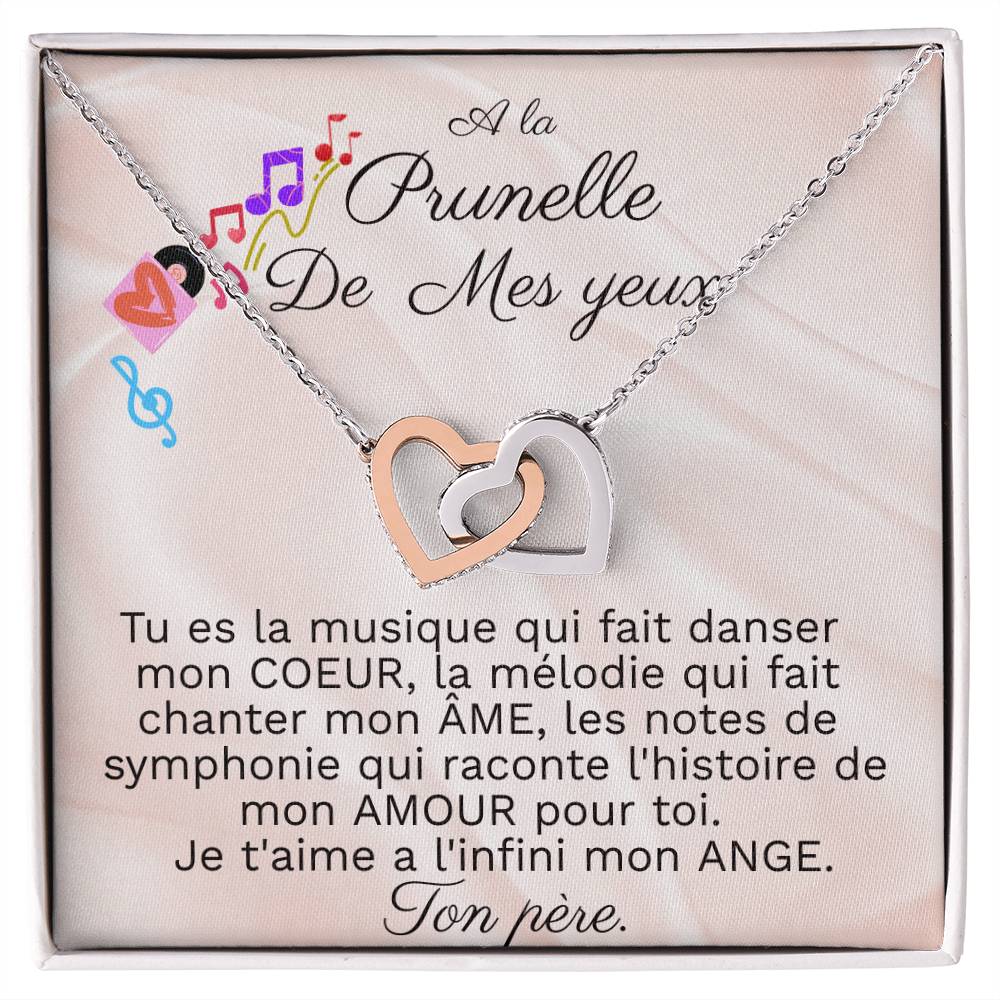 Collier Ange. Interlocking Hearts Necklace