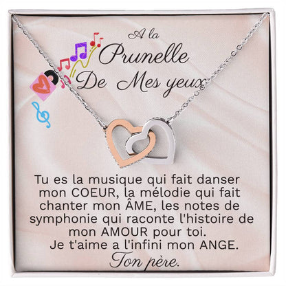 Collier Ange. Interlocking Hearts Necklace