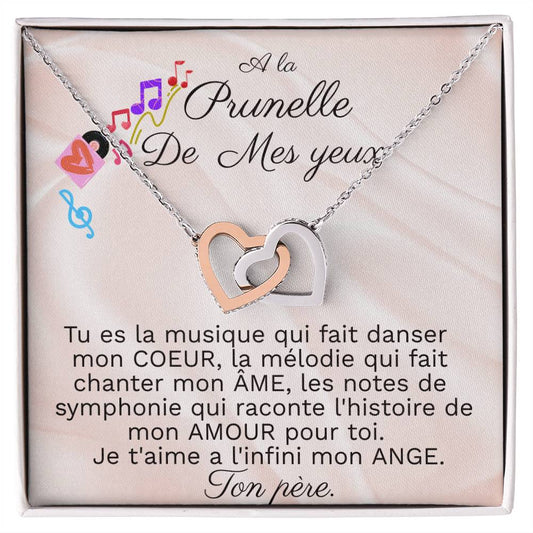 Collier Ange. Interlocking Hearts Necklace