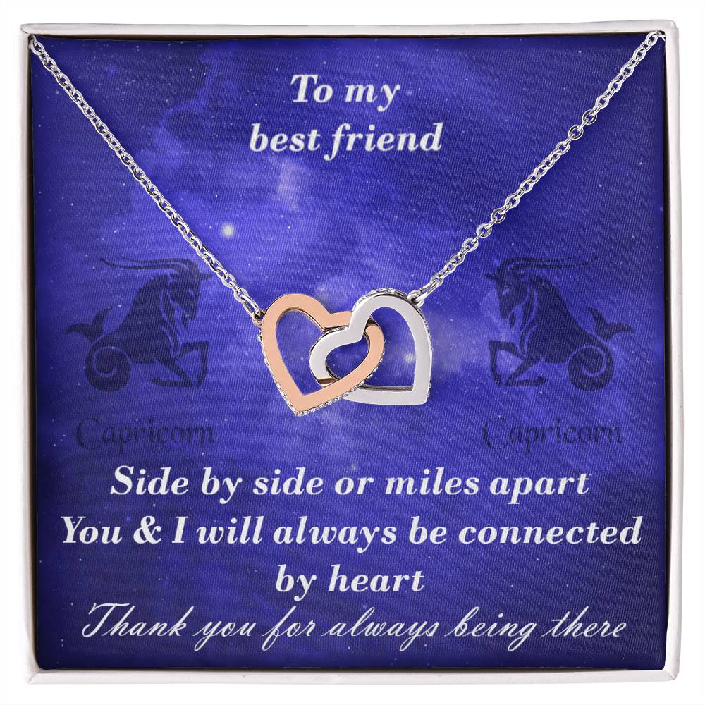 Capricorn To Capricorn Best Friend Interlocked Hearts Necklace Interlocking Hearts Necklace