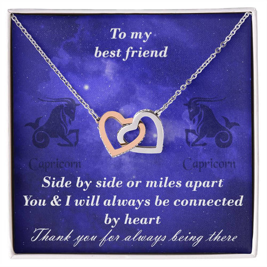 Capricorn To Capricorn Best Friend Interlocked Hearts Necklace Interlocking Hearts Necklace
