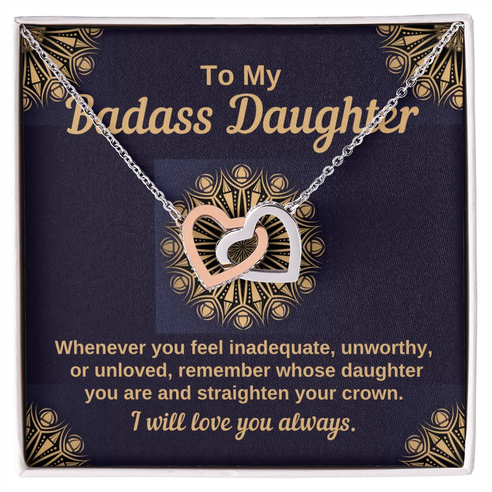 Best Daughter Gifts Interlocking Hearts Necklace