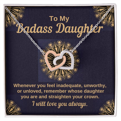 Best Daughter Gifts Interlocking Hearts Necklace