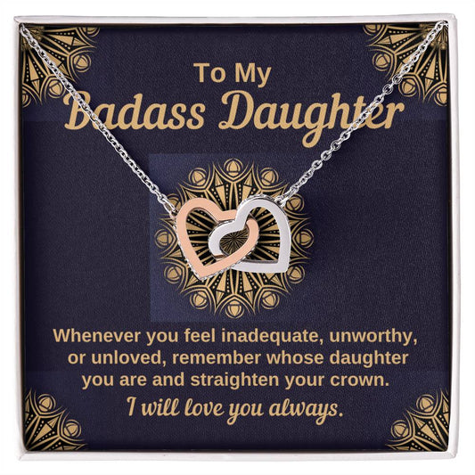 Best Daughter Gifts Interlocking Hearts Necklace