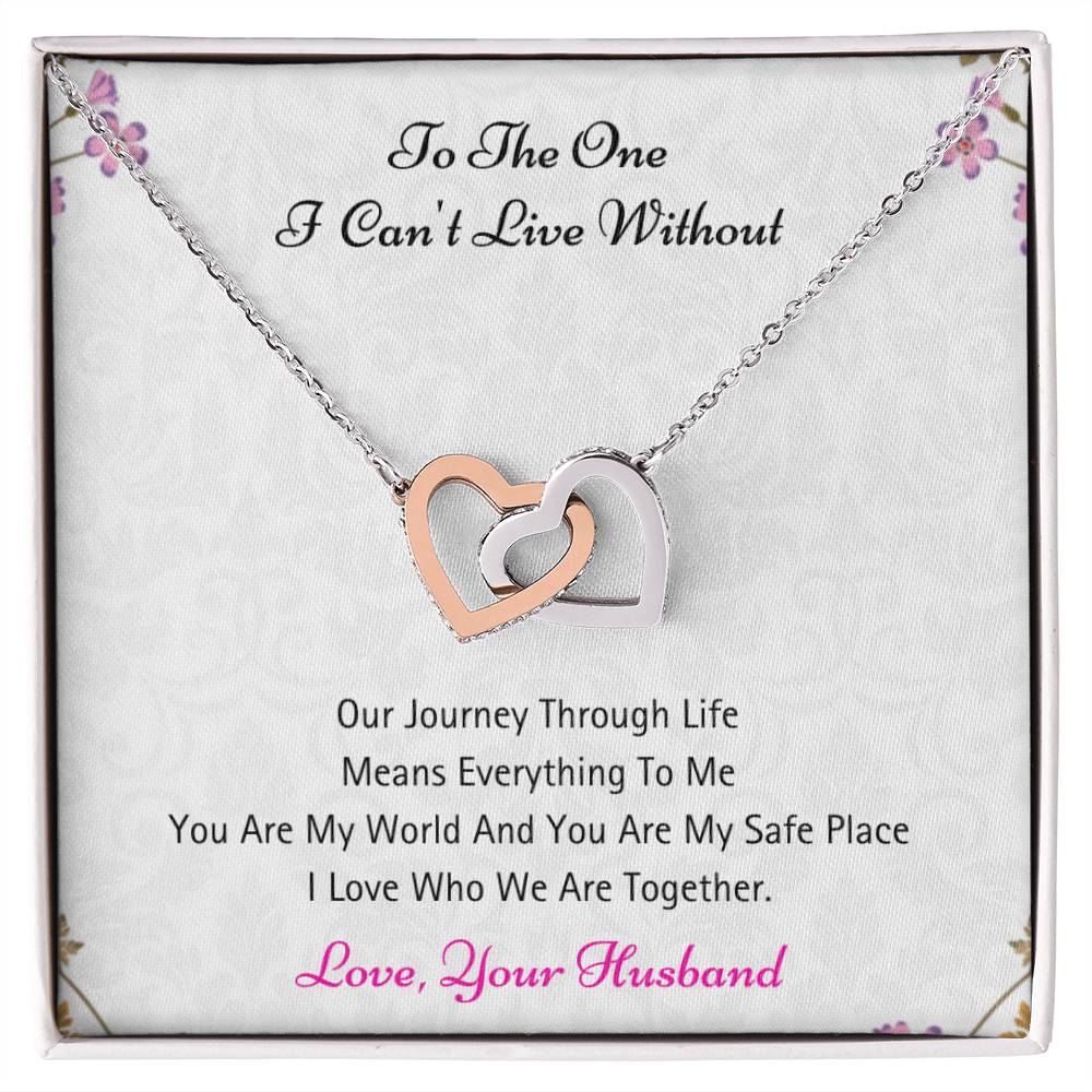 You Mean Everything To Me - Necklace Interlocking Hearts Necklace