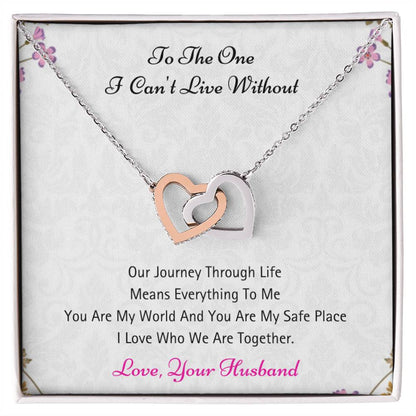 You Mean Everything To Me - Necklace Interlocking Hearts Necklace