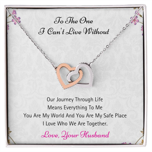 You Mean Everything To Me - Necklace Interlocking Hearts Necklace
