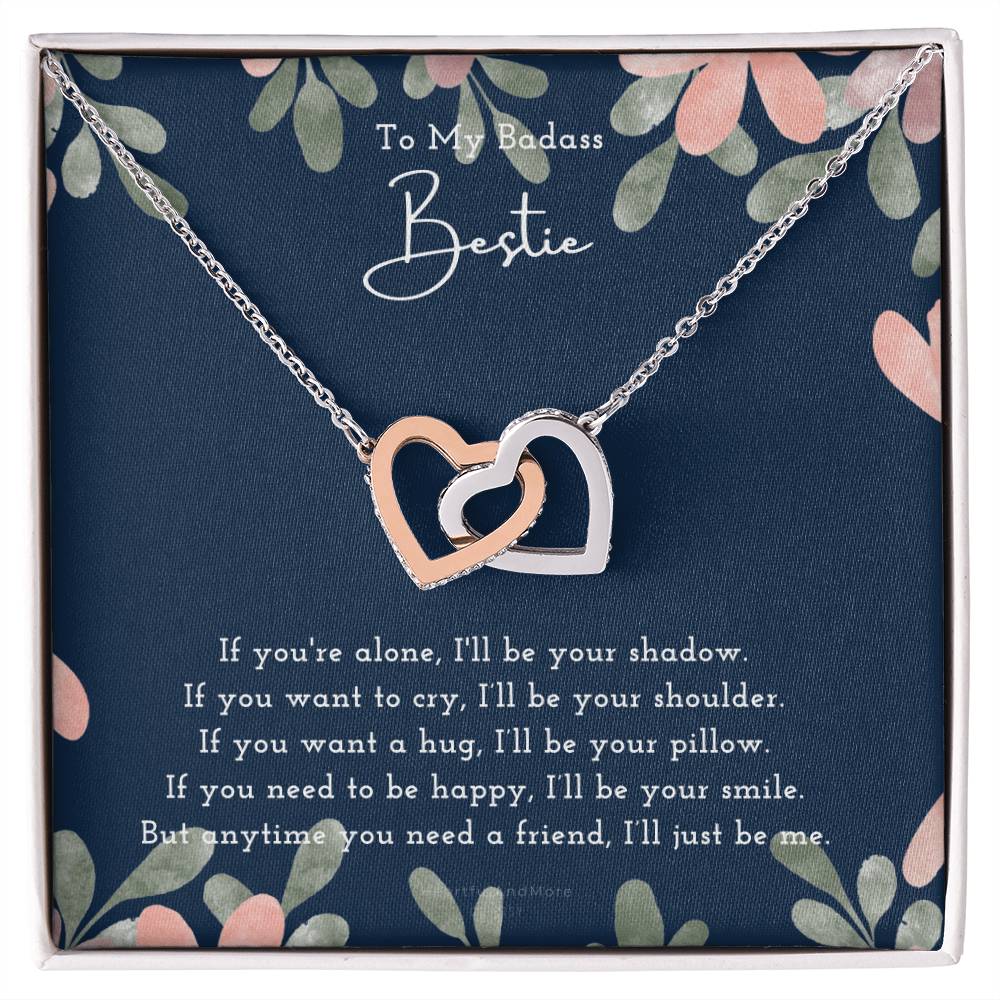 Best Friend Necklace Best Friend Gift Gift For Friend Friendship Interlocking Necklace Friend Forever Gifts Interlocking Hearts Necklace