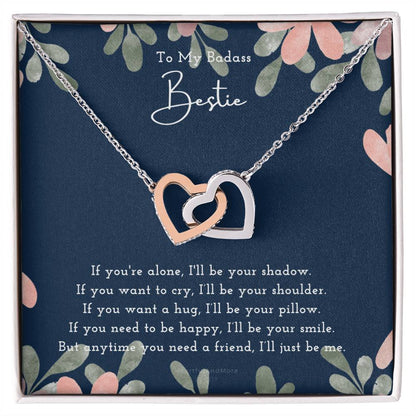 Best Friend Necklace Best Friend Gift Gift For Friend Friendship Interlocking Necklace Friend Forever Gifts Interlocking Hearts Necklace