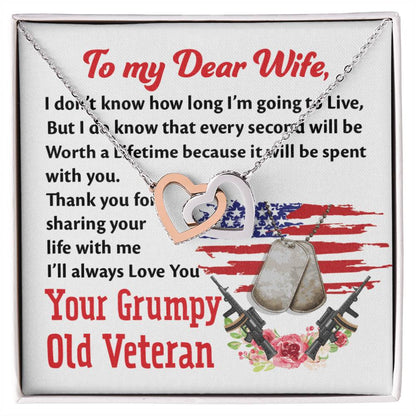 Veteran'S Wife - Interlocking Heart Necklace Interlocking Hearts Necklace