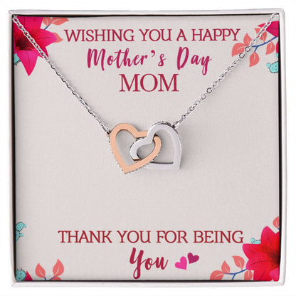 Best Gift For Mom Interlocking Hearts Necklace