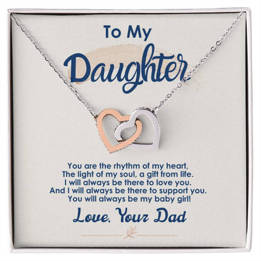 Collection Daughter - The Light Of My Soul - Interlocking Hearts Necklace