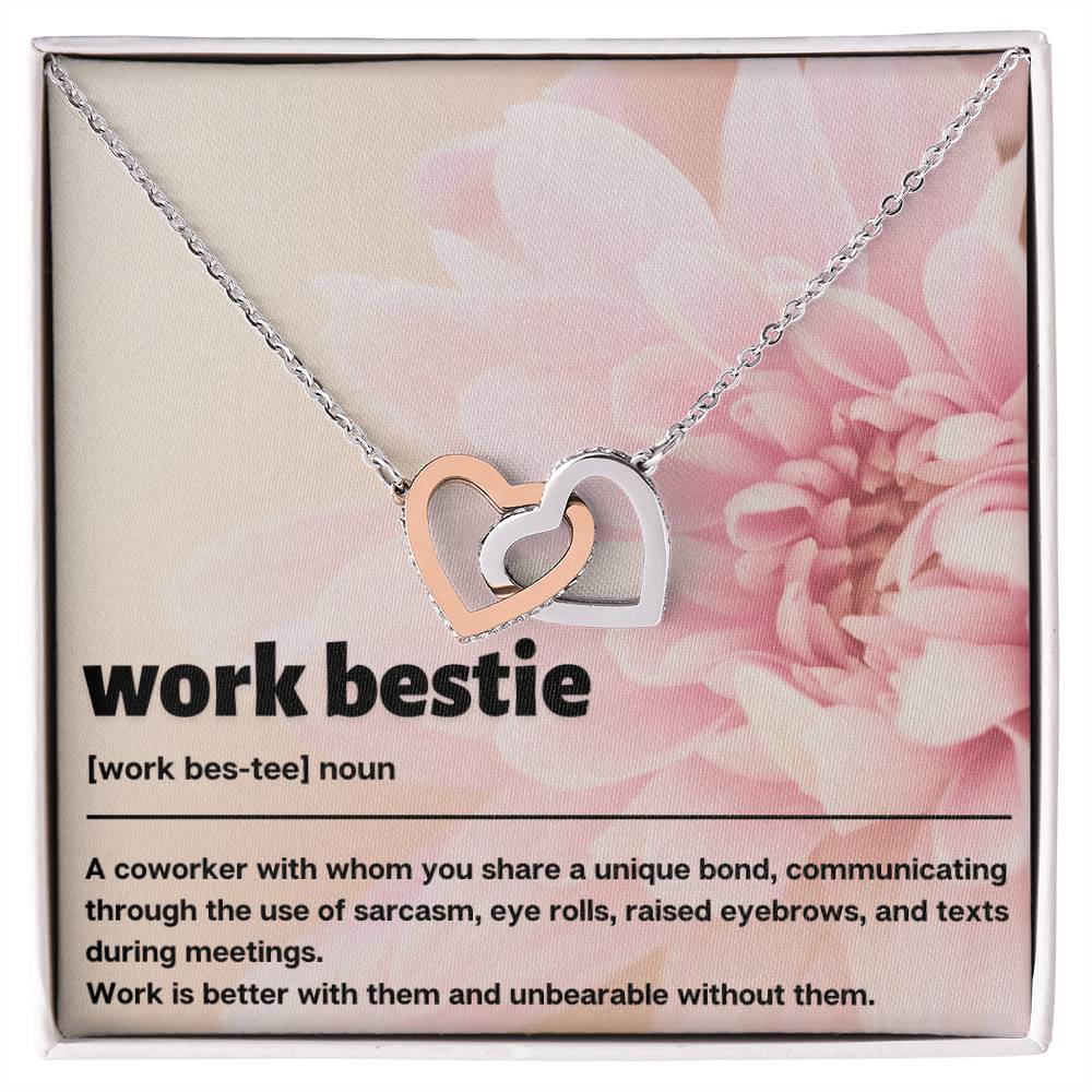 Work Bestie Interlocking Hearts Necklace